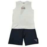 Diadora Completo 2 Pezzi Canotta-Bermuda per Bambino 102181712 BIANCO/BLU DIADORA 