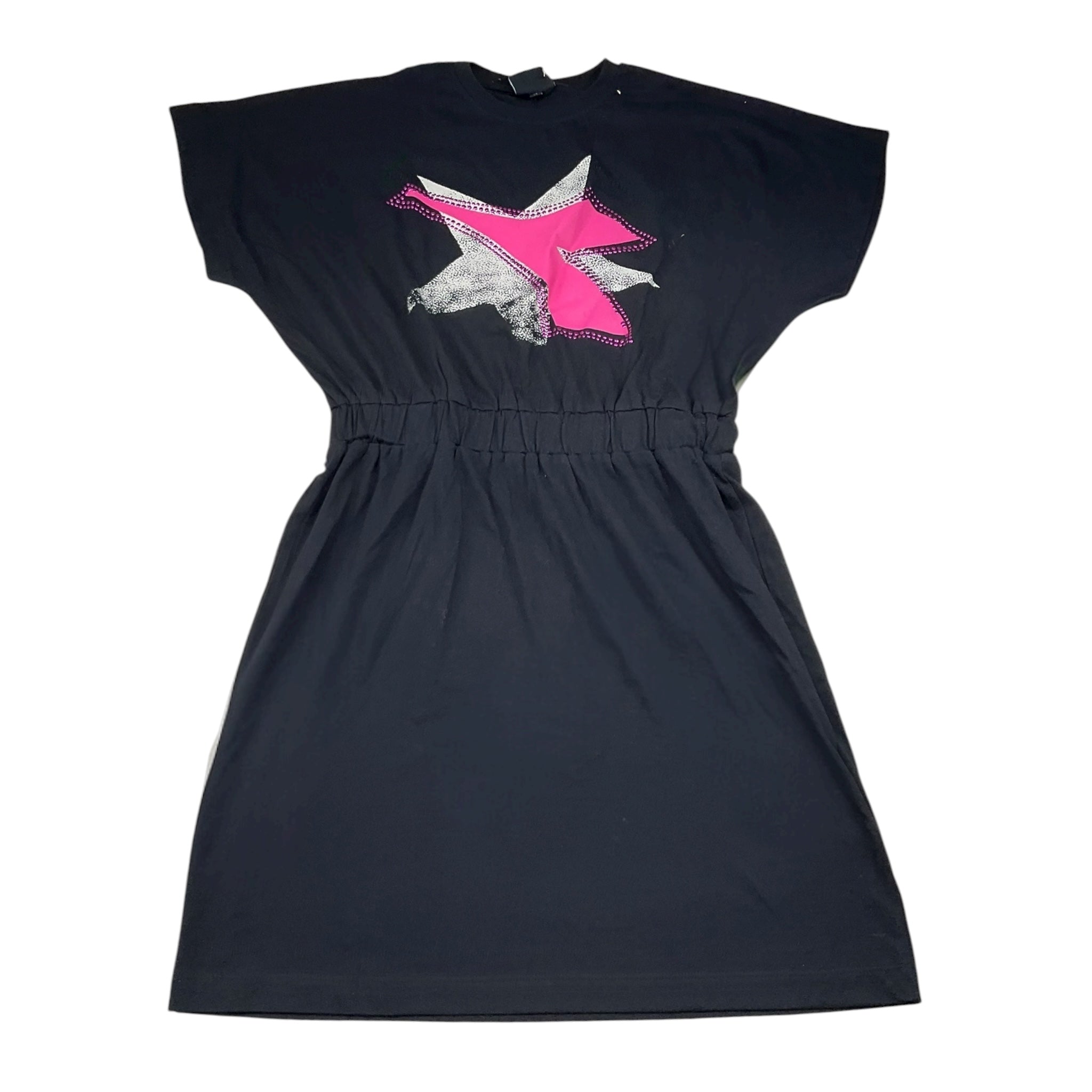 Diadora Abito Tinta Unita con Stampa per Bambina S4DIJGDR118 NERO DIADORA 