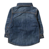 Diesel Camicia In Denim Tinta Unita Manica Lunga per Neonato 00K24H BLU DIESEL 