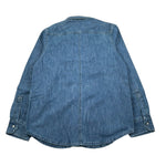 Diesel Camicia Manica Lunga Tinta Unita In Denim per Bambino J00514 BLU DIESEL 
