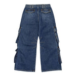Diesel Jeans Modello Palazzo con Tasconi per Bambina J01725X BLU DIESEL 