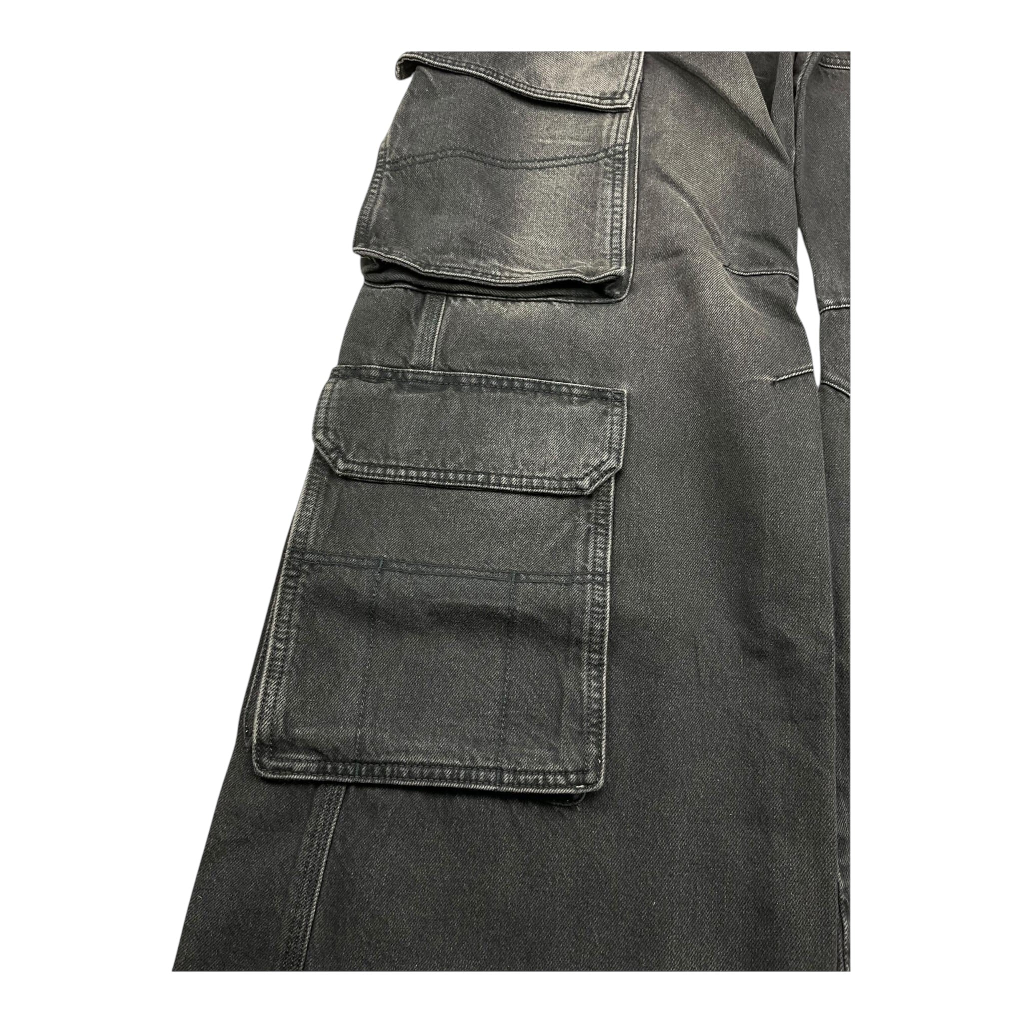 Diesel Jeans Modello Palazzo con Tasconi Nero per Bambina J01725XXX NERO DIESEL 