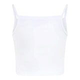 Diesel Canotta Bretelline Tinta Unita con Stampa Brillantinata per Bambina J02201XX BIANCO DIESEL 