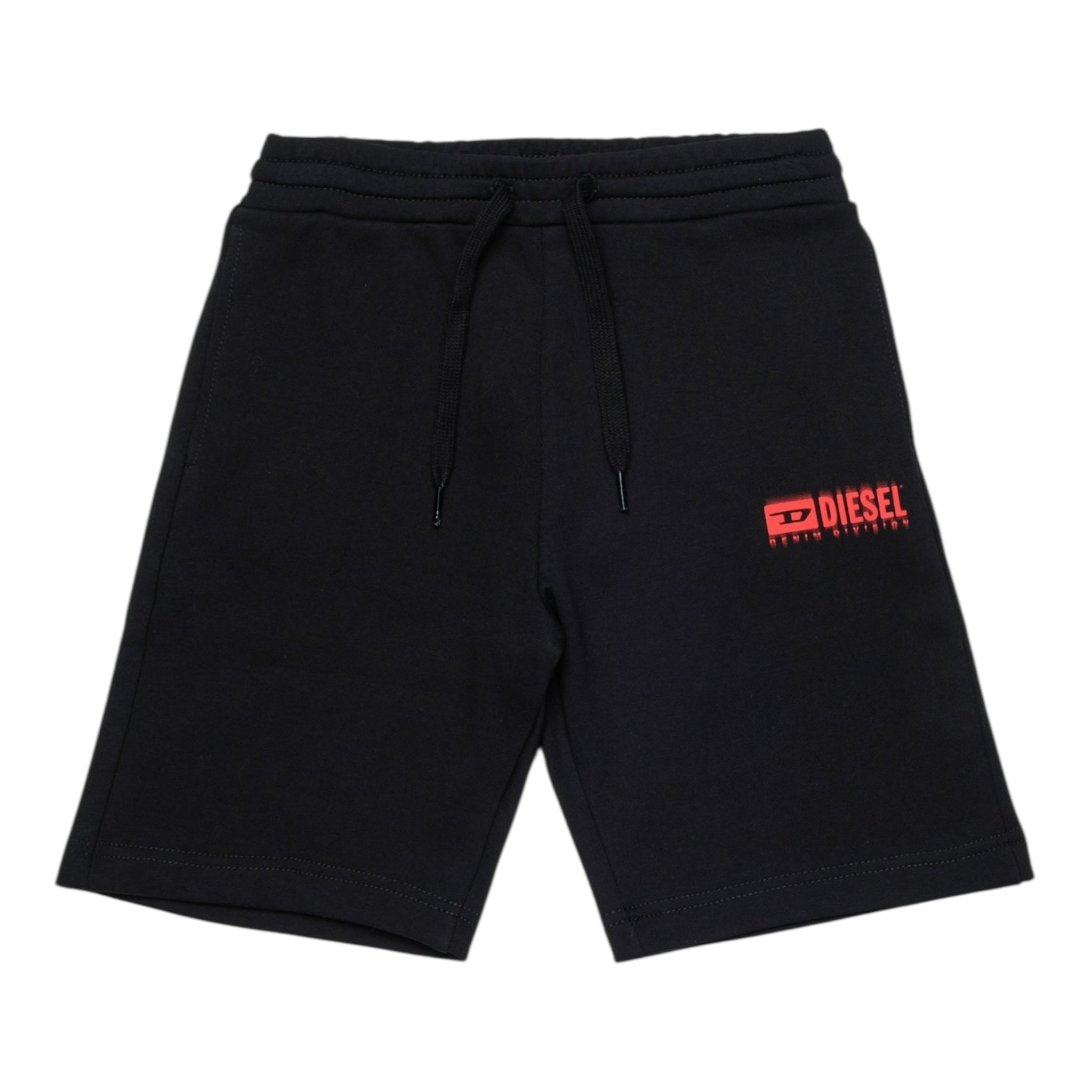 Diesel Bermuda Tinta Unita In Felpa per Bambino J02236 NERO DIESEL 