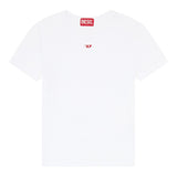 Diesel T-Shirt Girocollo Tinta Unita con Stampa per Bambino J02237 BIANCO DIESEL 