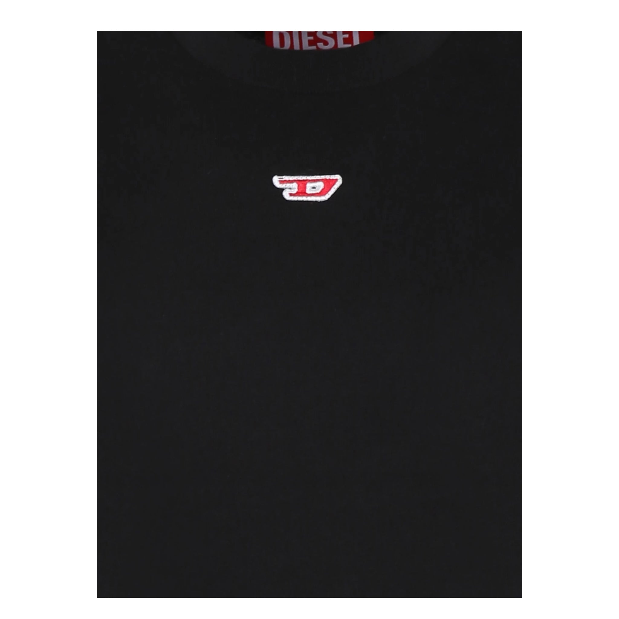 Diesel T-Shirt Girocollo Tinta Unita con Stampa per Bambino J02237 NERO DIESEL 