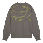 Diesel Felpa Chiusa Girocollo Tinta Unita con Logo per Bambino J02274X VERDE DIESEL 