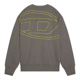 Diesel Felpa Chiusa Girocollo Tinta Unita con Logo per Bambino J02274X VERDE DIESEL 