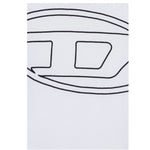 Diesel T-Shirt Girocollo Tinta Unita con Logo per Bambino J02276 BIANCO DIESEL 