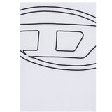 Diesel T-Shirt Girocollo Tinta Unita con Logo per Bambino J02276 BIANCO DIESEL 