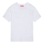 Diesel T-Shirt Girocollo Tinta Unita con Logo per Bambino J02276X BIANCO DIESEL 