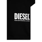 Diesel T-Shirt Girocollo Tina Unita con Stampa Logo Nero per Bambino J02283 NERO DIESEL 