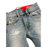 Diesel Jeans Tinta Unita con Girovita Regolabile per Neonato K00238 AZZURRO DIESEL 