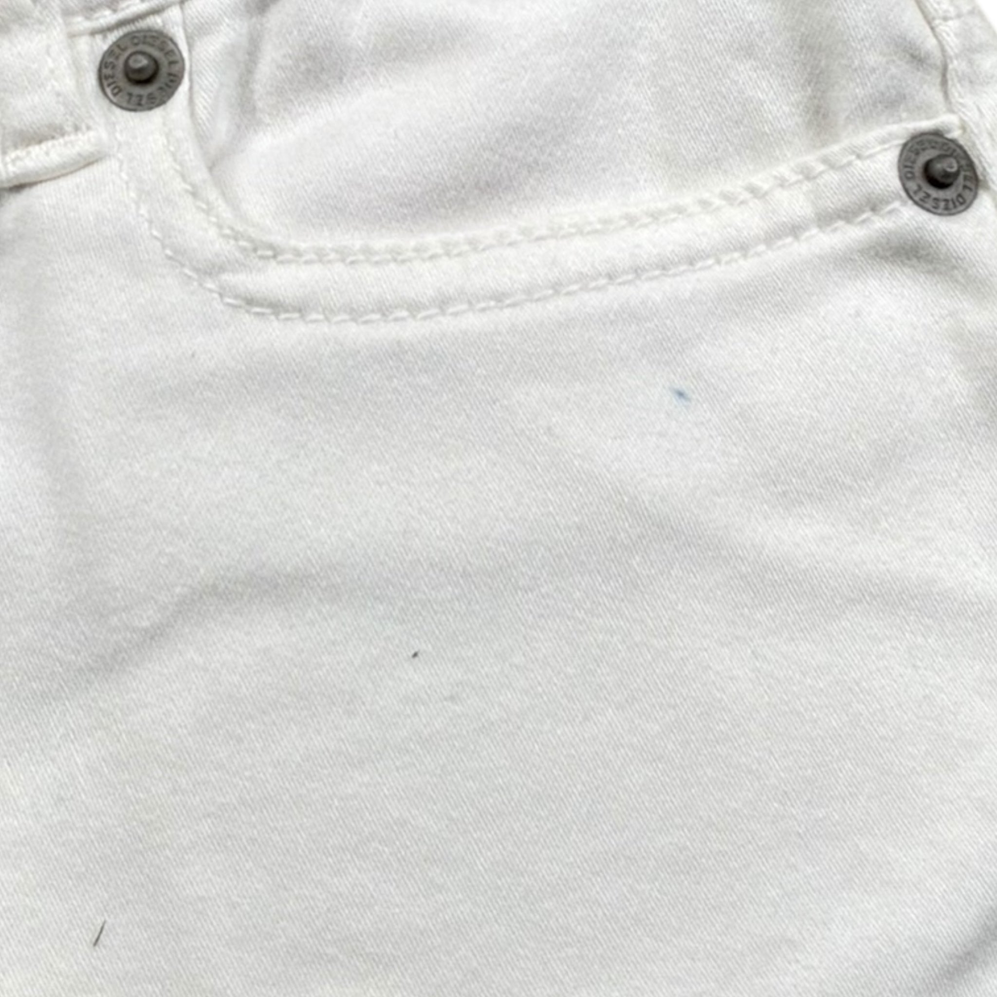 Diesel Bermuda In Denim Tinta Unita Girovita Regolabile per Neonato K00362 BIANCO DIESEL 