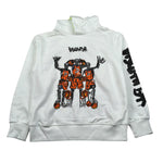 Disclaimer Felpa Chiusa con Cappuccio Tinta Uita con Stampe Bianco per Bambino 24ED58029 BIANCO DISCLAIMER 