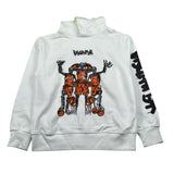 Disclaimer Felpa Chiusa con Cappuccio Tinta Uita con Stampe Bianco per Bambino 24ED58029 BIANCO DISCLAIMER 