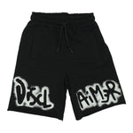 Disclaimer Bermuda tinta unita con Stampa Nero per Bambino 25EDK58412X NERO DISCLAIMER 