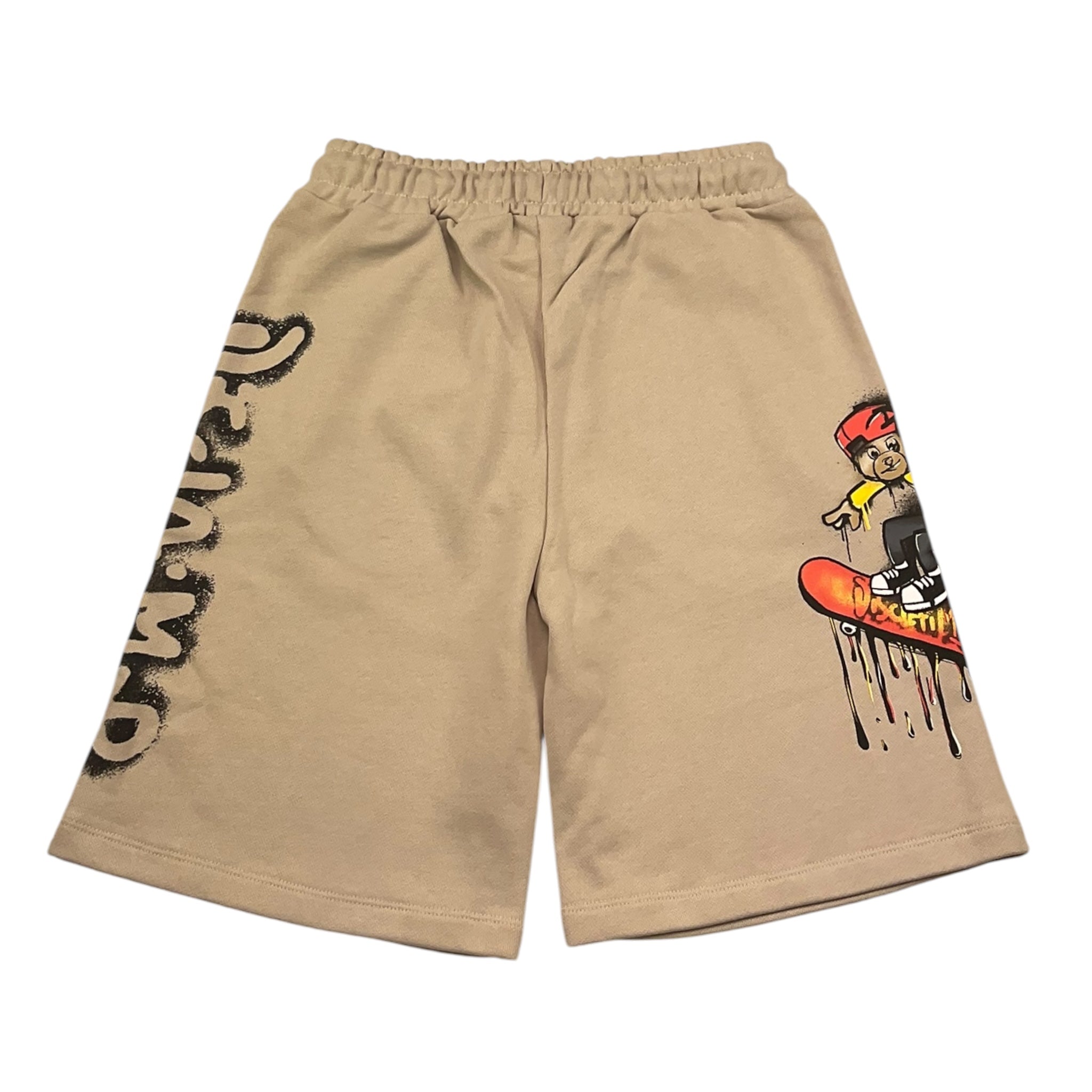 Disclaimer Bermuda Tinta Unita con Stampa per Bambino 25EDK58414 BEIGE DISCLAIMER 