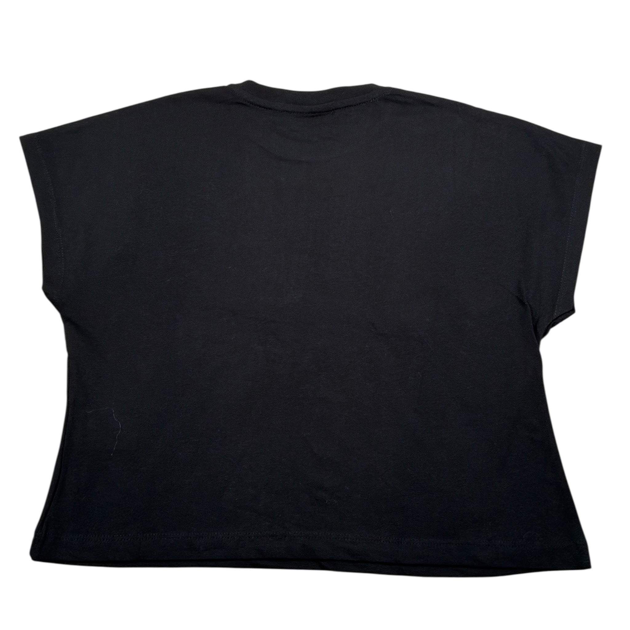 Disclaimer T-Shirt Girocollo tinta unita con Stampa Nero per Bambina 25EDK58523 NERO DISCLAIMER 