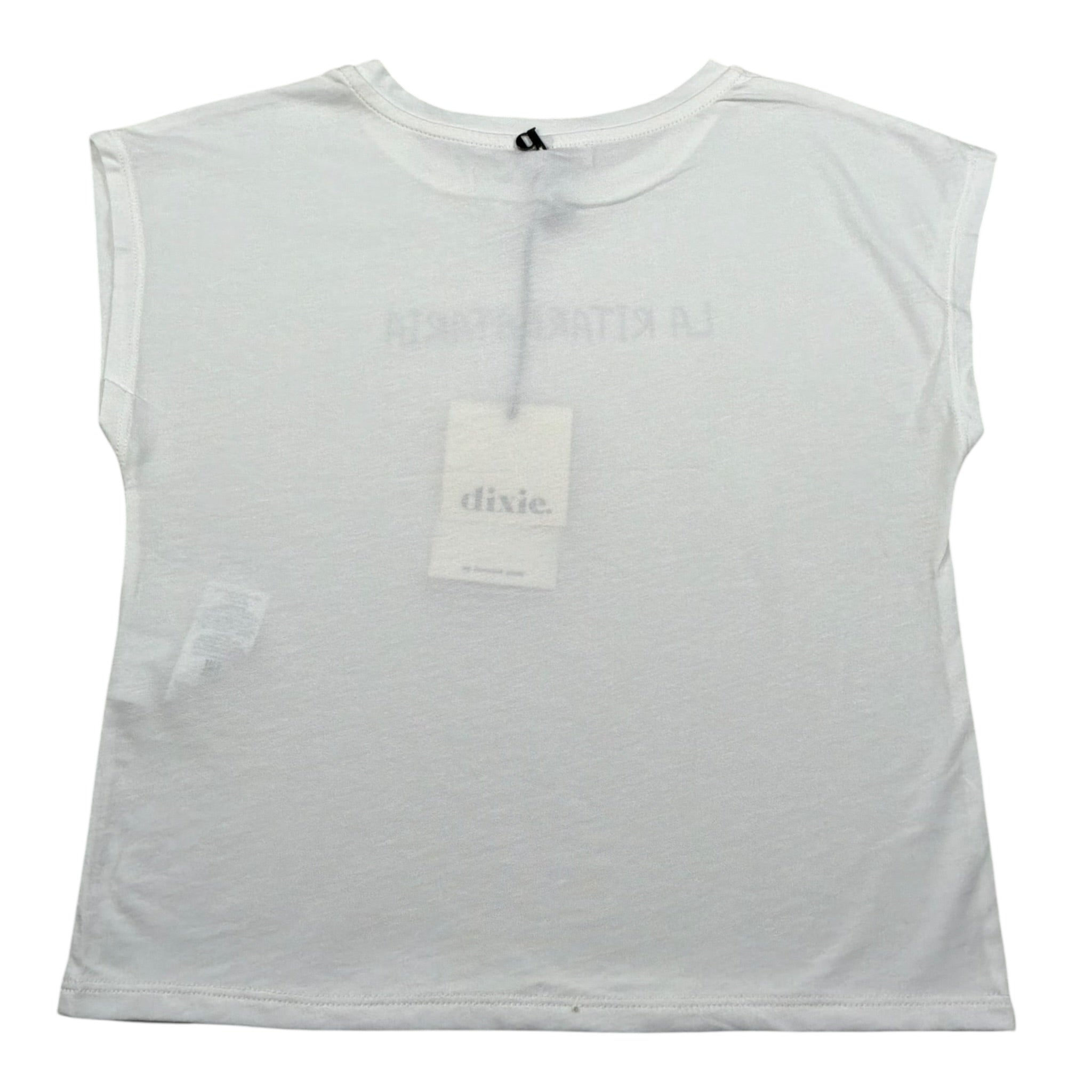 Dixie T-Shirt Girocollo Tinta Unita con Stampa per Bambina MB68030G74 PANNA DIXIE 