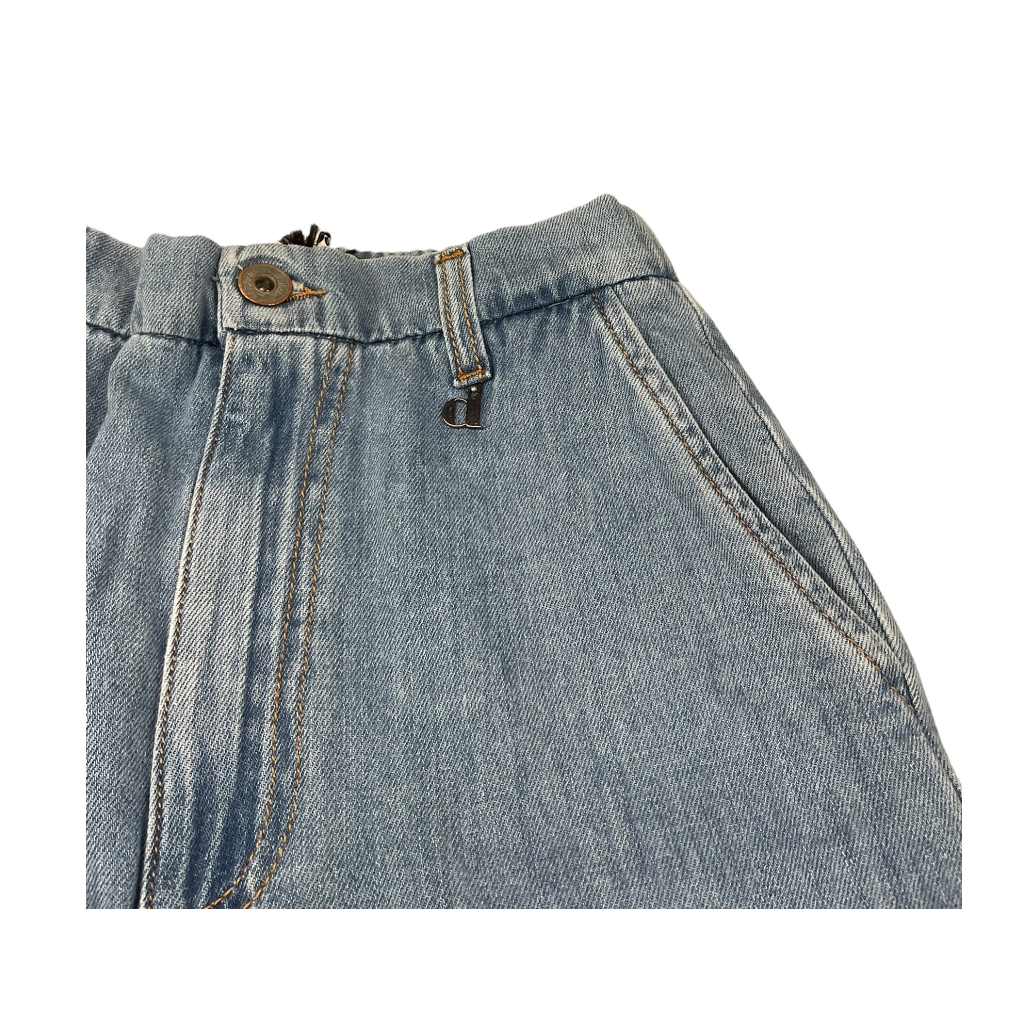 Dixie Jeans Tinta Unita con Elastico In Vita per Bambina PH21010G74 AZZURRO DIXIE 