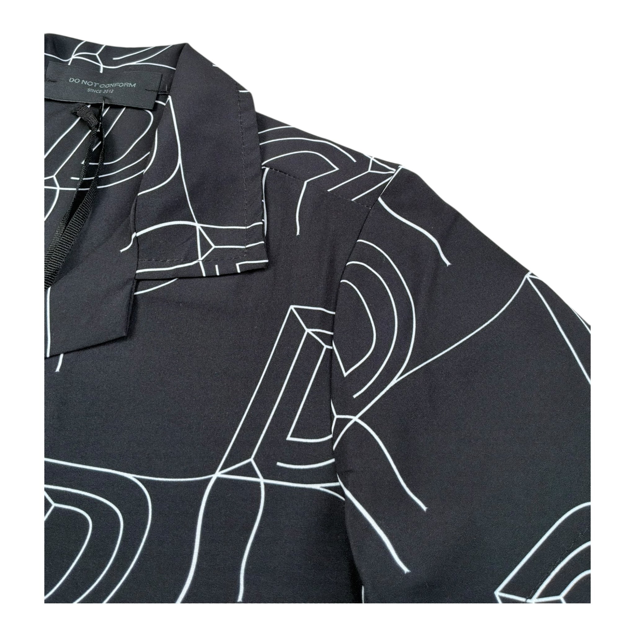 Do Not Conform Camicia Mezza Manica Tinta Unita Stampa Fantasia per Bambino DCA NERO DO NOT CONFORM 