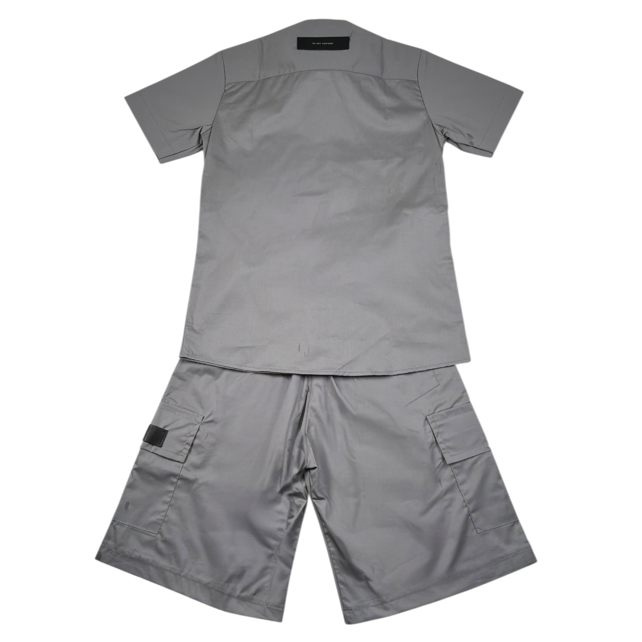 Do Not Conform Completo 2 Pezzi Camicia-Bermuda Tinta Unita per Bambino DCM014 GRIGIO DO NOT CONFORM 