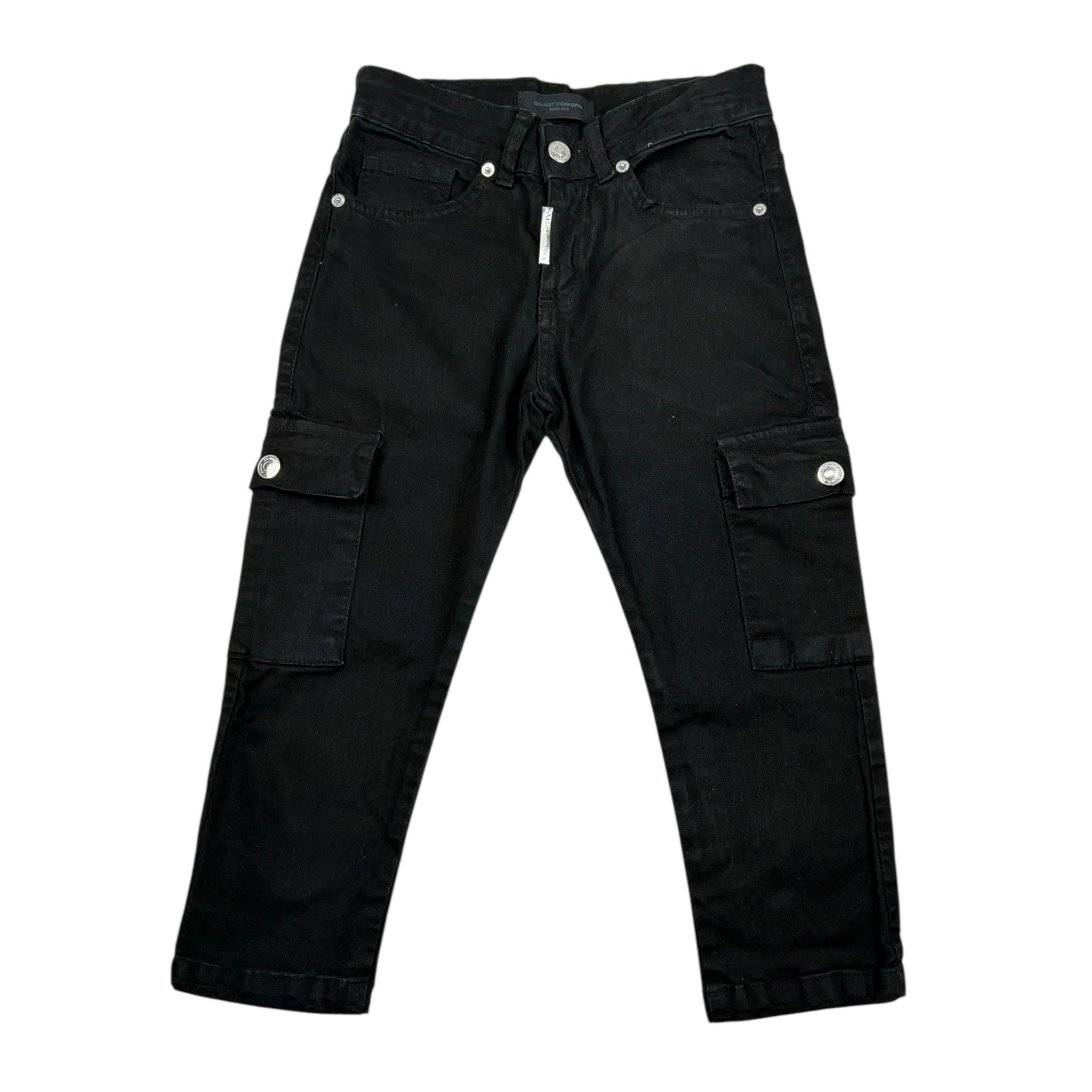 Do Not Conform Pantalone Tinta Unita con Girovita Regolabile per Bambino PT05 NERO DO NOT CONFORM 