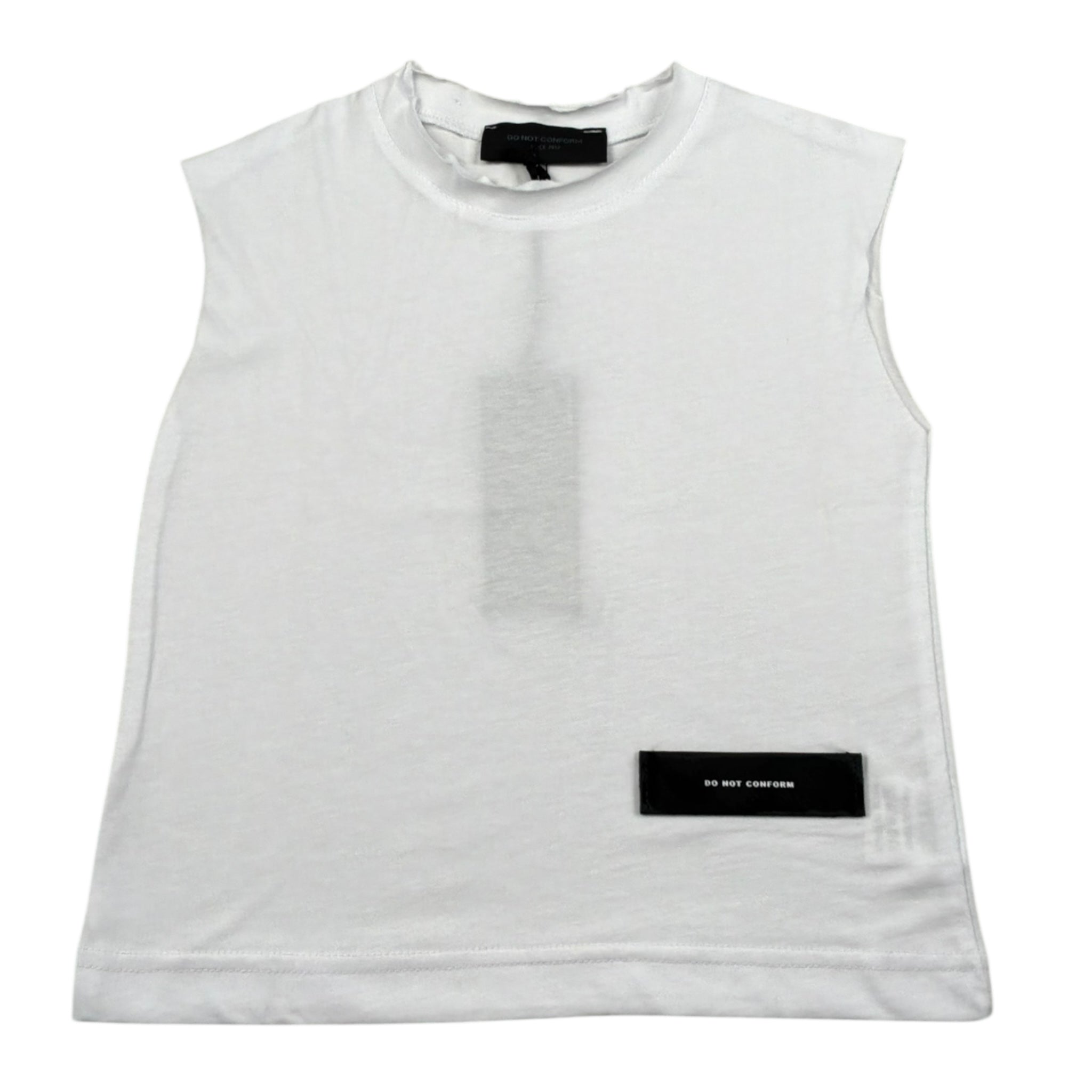 Do Not Conform Canotta Girocollo Tinta Unita per Bambino SS25DTS012 BIANCO DO NOT CONFORM 