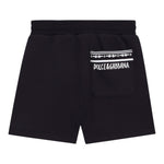 Dolce & Gabbana Bermuda In Tuta Tinta Unita con Logo per Bambino L4J1U6 BLU DOLCE & GABBANA 