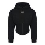 Dolce & Gabbana Felpa Tinta Unita con Cappuccio per Bambina L5JW9RG7KN5 NERO DOLCE & GABBANA 