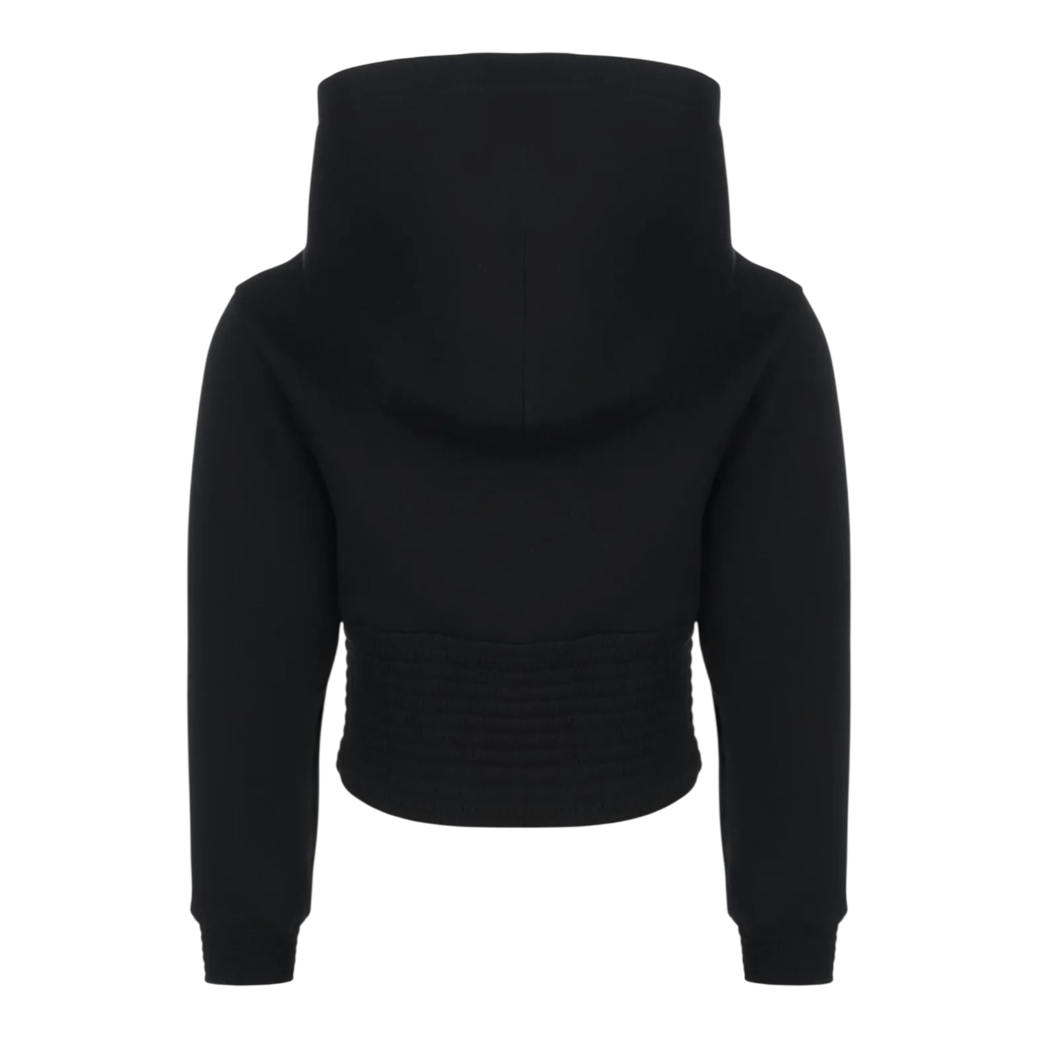 Dolce & Gabbana Felpa Tinta Unita con Cappuccio per Bambina L5JW9RG7KN5 NERO DOLCE & GABBANA 