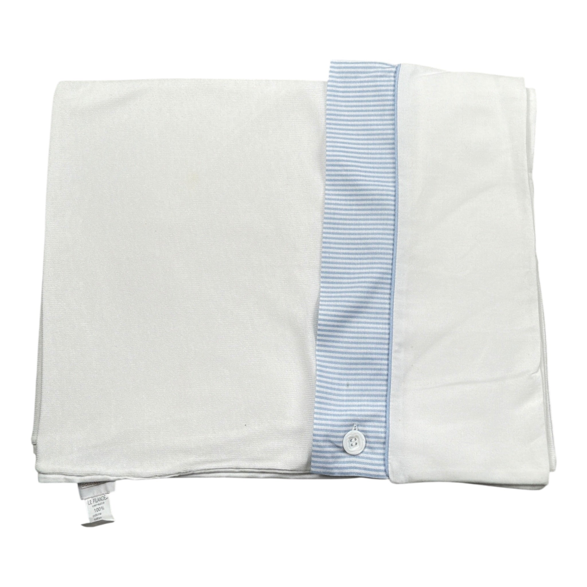 Dolcimonelli Coperta Bicolore con Fantasia A Righe Bianco/Azzurro per Neonato 436203116 BIANCO/AZZURRO DOLCIMONELLI 