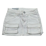 Dondup Gonna In Denim Tinta Unita con Tasconi per Bambina DFG015 BIANCO DONDUP 
