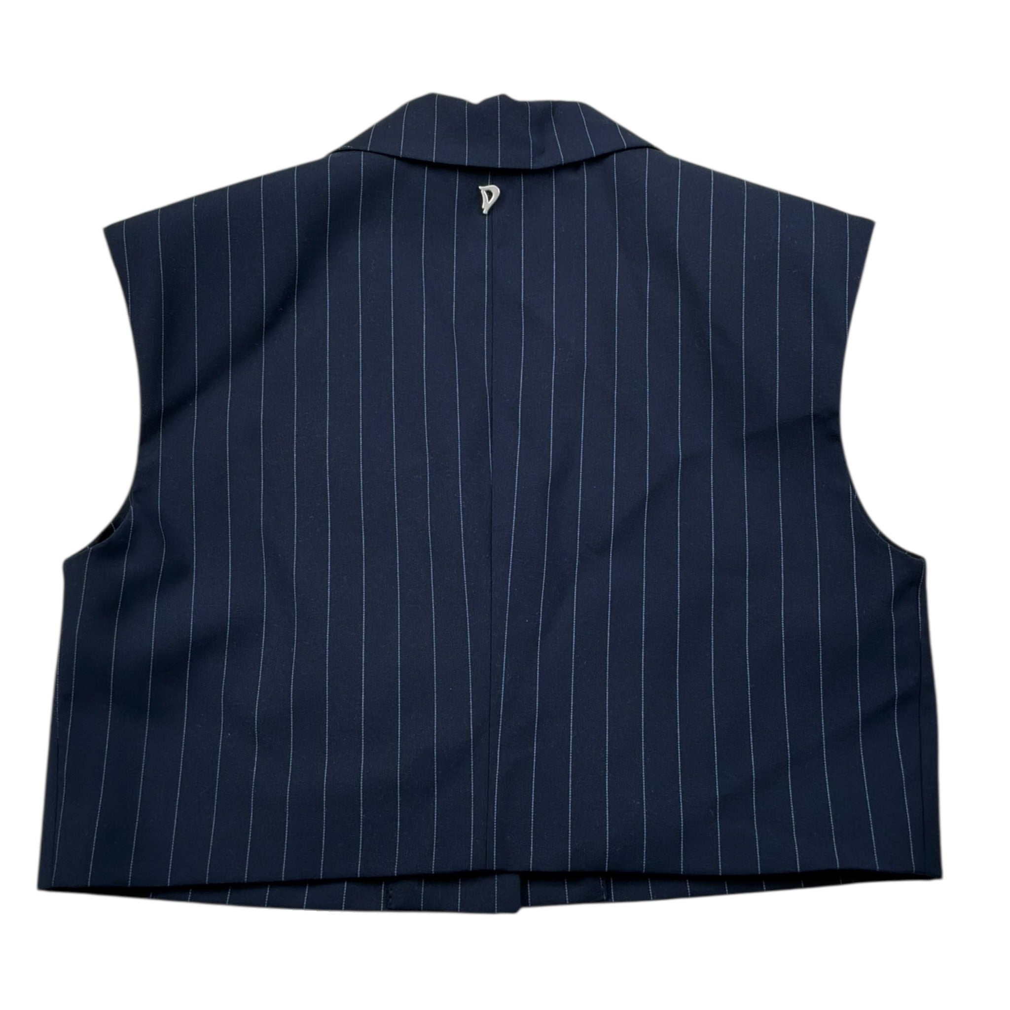 Dondup Gilet Tinta Unita Modello Crop per Bambina DFGL002 BLU DONDUP 