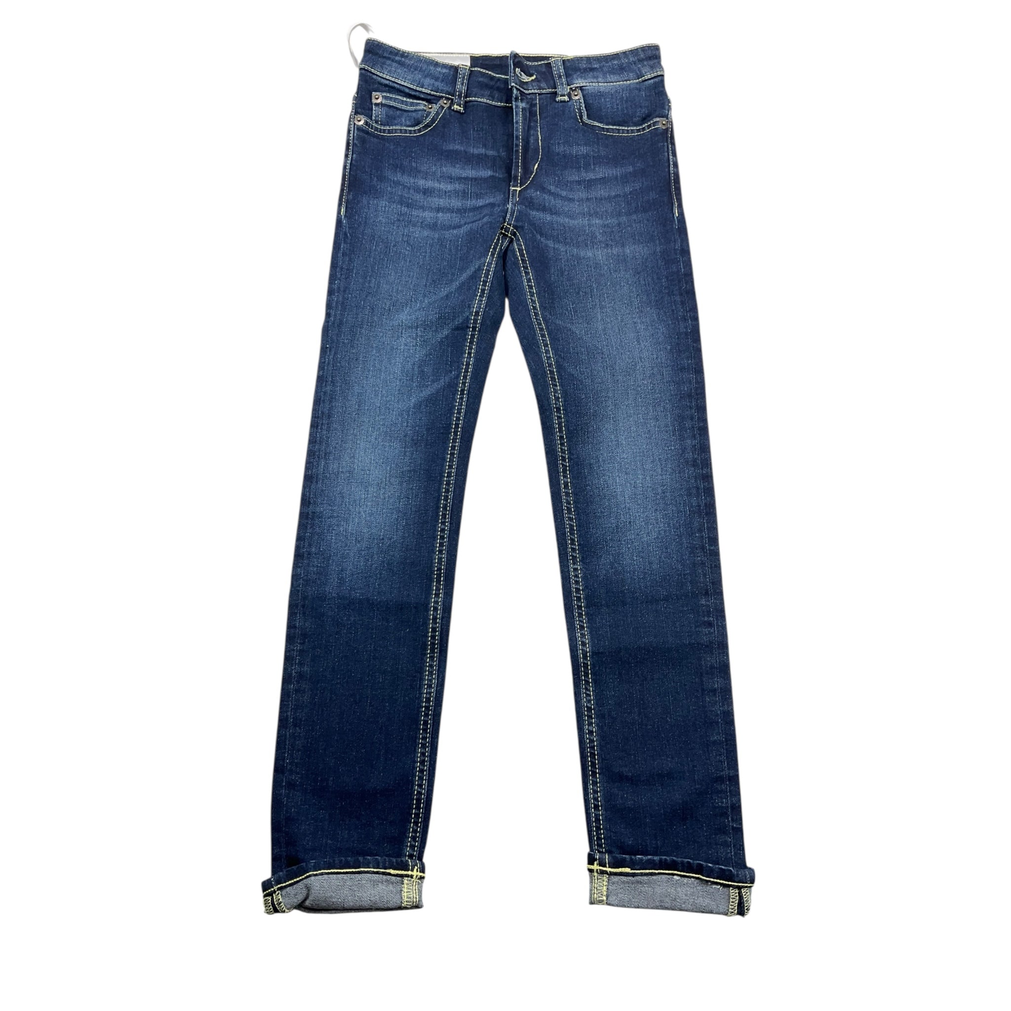 Dondup Jeans Tinta Unita con Girovita Regolabile per Bambina DFPA021J BLU DONDUP 