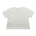 Dondup T-Shirt Girocollo Tinta Unita con Stampa per Bambina DFTS023X BIANCO DONDUP 