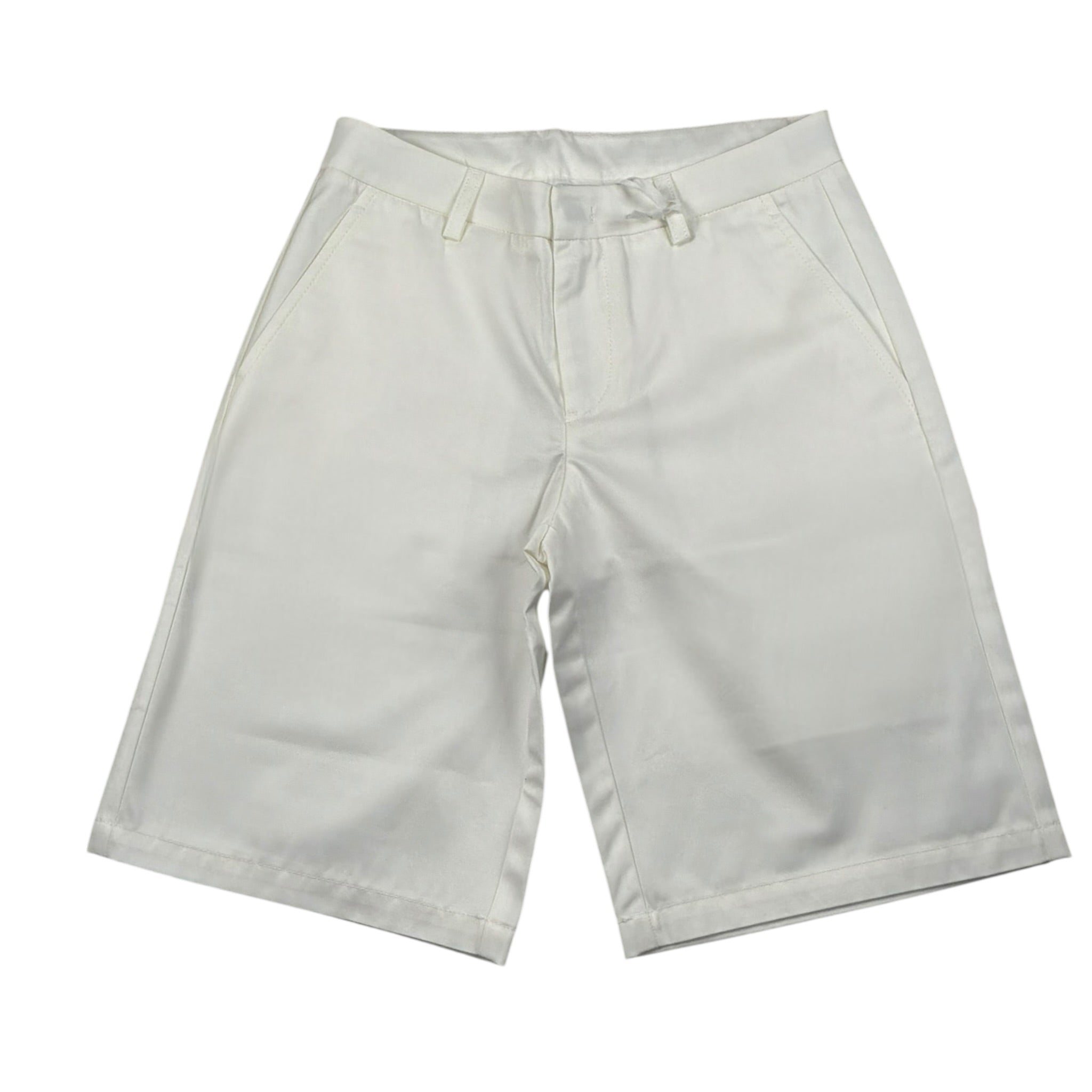 Dondup Bermuda Tinta Unita con Girovita Regolabile per Bambino DMBE014X BIANCO DONDUP 