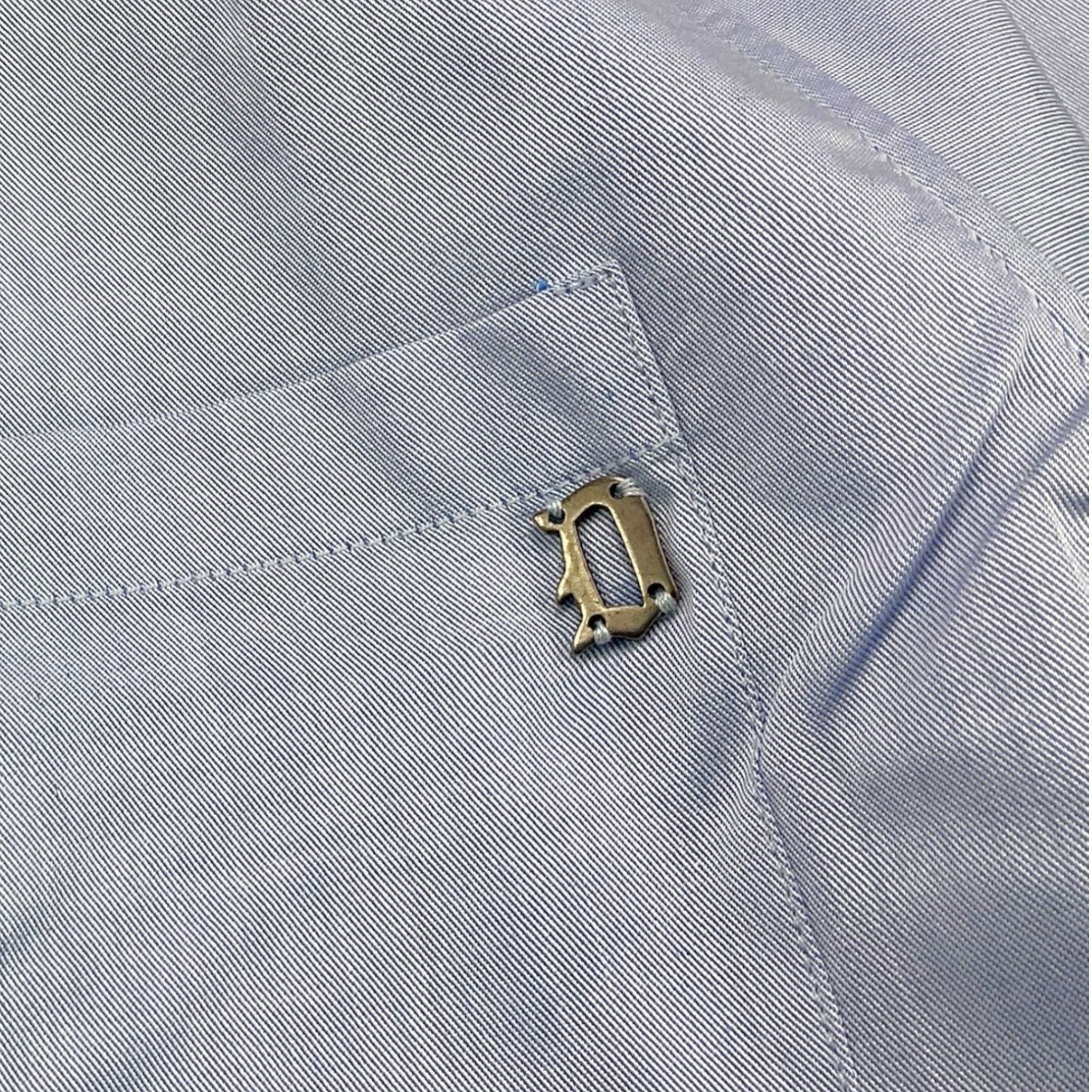 Dondup Camicia Tinta Unita con Manica Lunga per Bambino DMCA003 AZZURRO DONDUP 