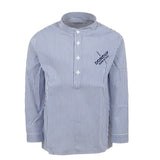 Dondup Camicia Tinta Unita con Fantasia A Righe per Bambino DMCA035X BIANCO/BLU DONDUP 