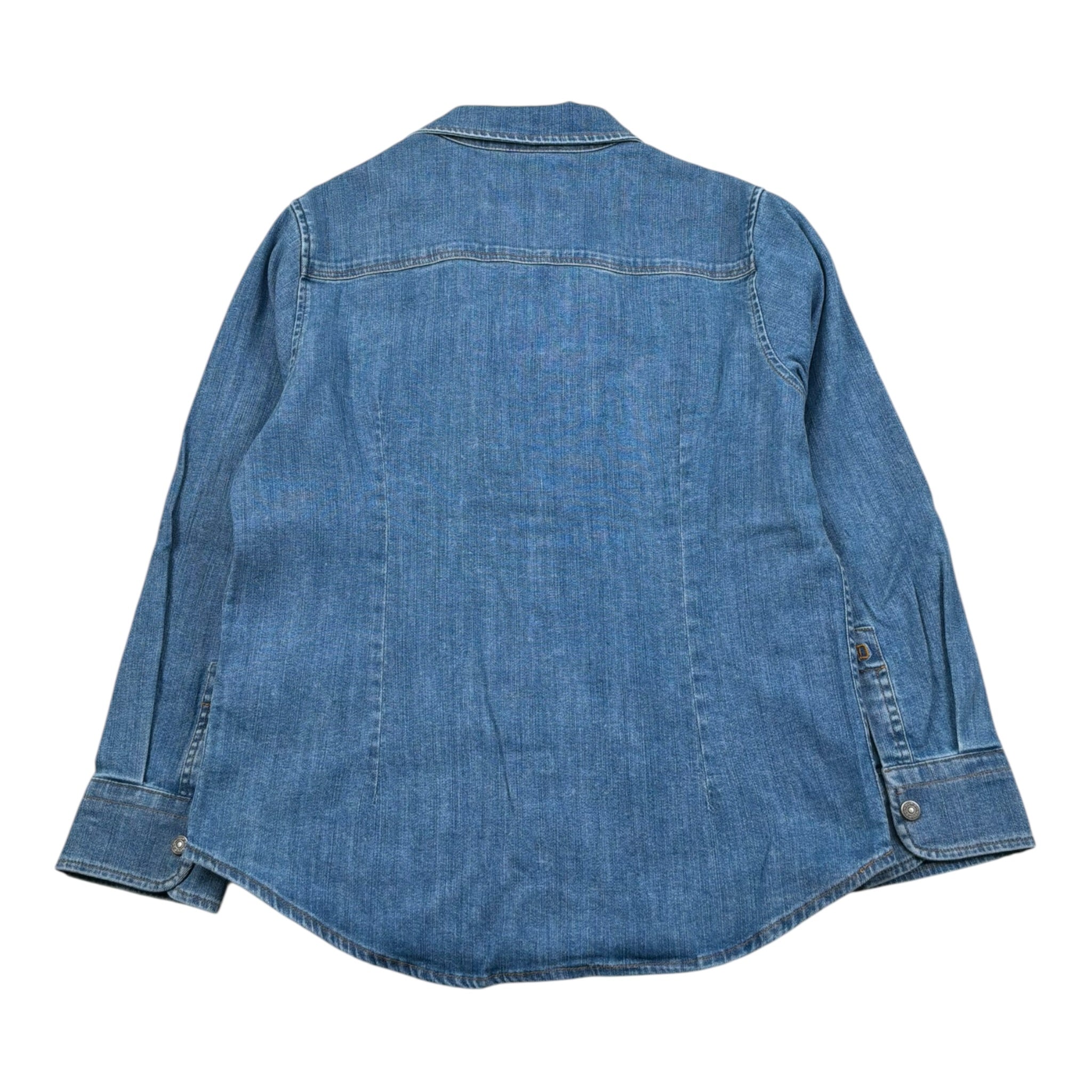 Dondup Camicia Manica Lunga Tinta Unita In Denim per Bambino DMCA043 AZZURRO DONDUP 