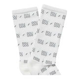 Dou Dou Calzini Tinta Unita Logati per Bambina 2Q0800 BIANCO DOU DOU 