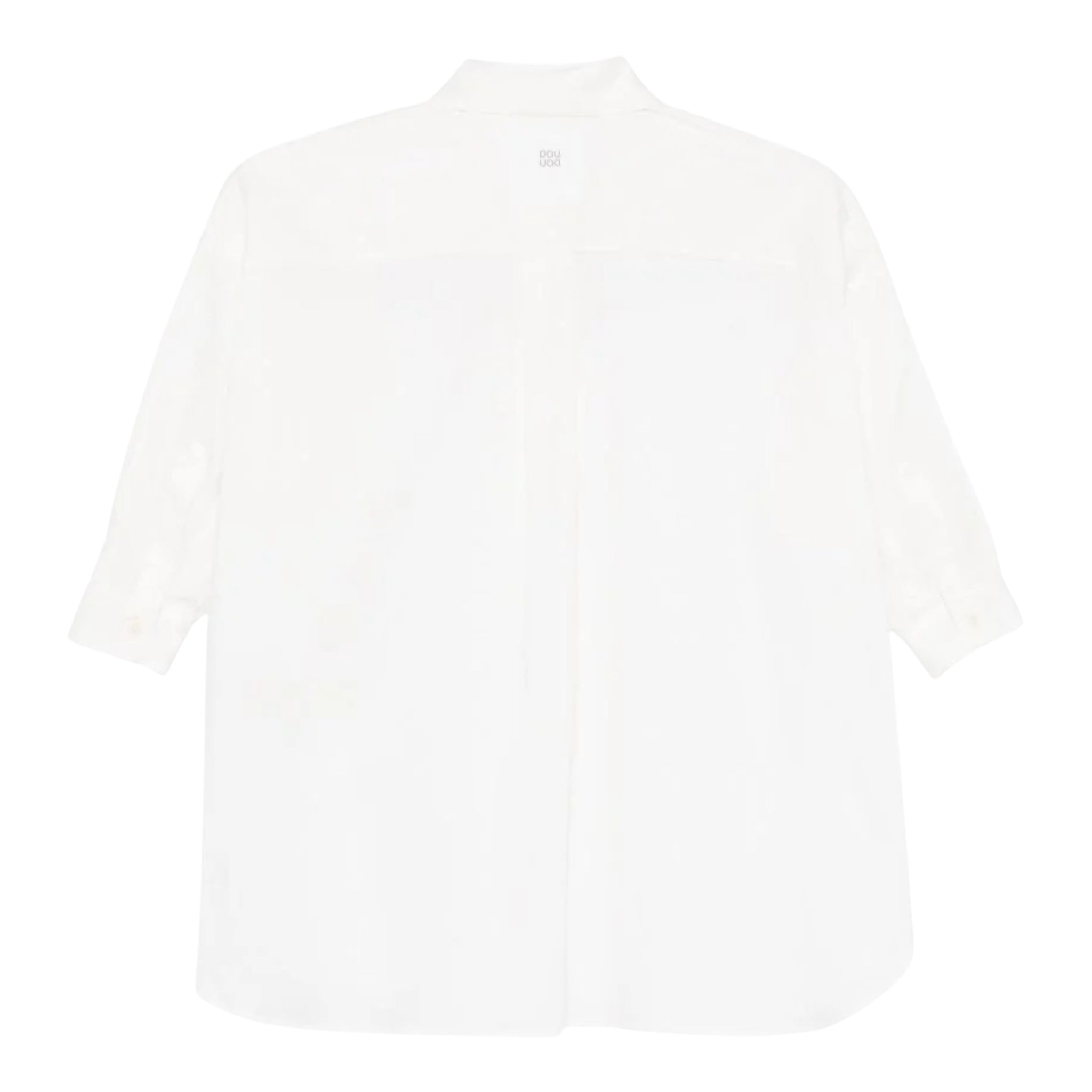Dou Dou Camicia Tinta Unita Manica Lunga per Bambina DW1A20 BIANCO DOU DOU 
