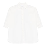 Dou Dou Camicia Tinta Unita Manica Lunga per Bambina DW1A20XX BIANCO DOU DOU 