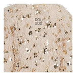Dou Dou giubbino Tinta Unita con Paillettes E Piume per Bambina DW2A44 BEIGE DOU DOU 