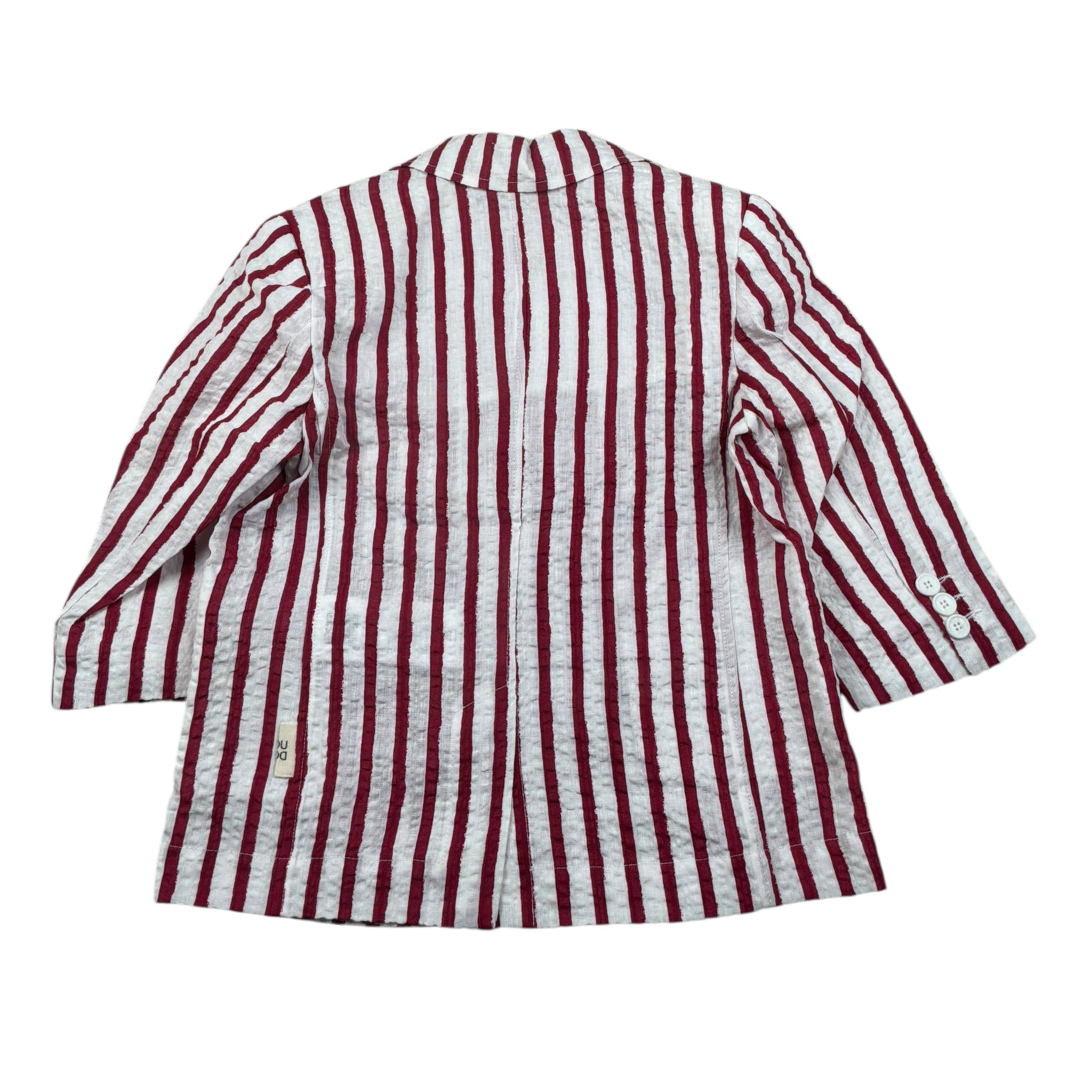 Dou Dou Giacca Tinta Unita con Fantasia A Righe per Bambina DW2P34XX BIANCO/ROSSO DOU DOU 