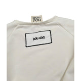 Dou Dou Felpa Chiusa Girocollo Tinta Unita per Bambina DW4A30X PANNA DOU DOU 