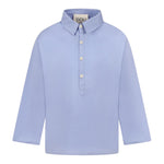 Dou Dou Camicia Tinta Unita Manica Lunga per Bambino DW5P10 AZZURRO DOU DOU 