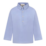 Dou Dou Camicia Tinta Unita Manica Lunga per Bambino DW5P10 AZZURRO DOU DOU 
