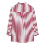 Dou Dou Camicia Tinta Unita con Fantasia A Righe per Bambina DW5P30 BORDEAUX DOU DOU 